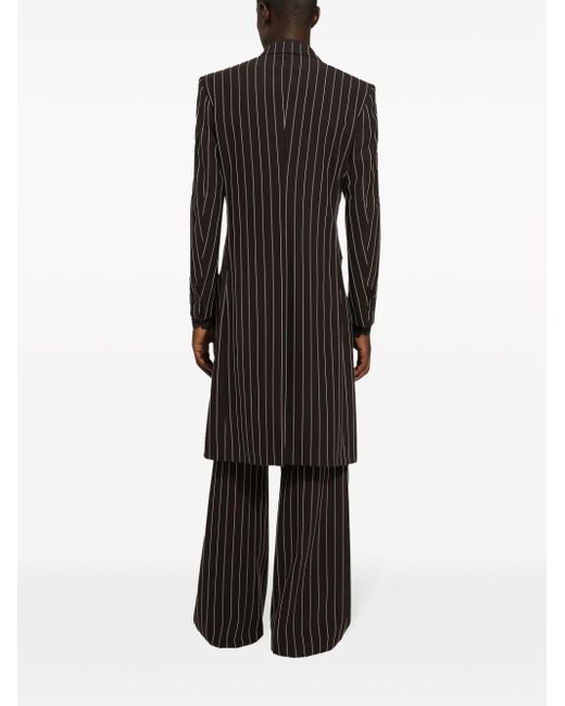 Costume en laine vierge à fines rayures Dolce & Gabbana pour homme en coloris Black