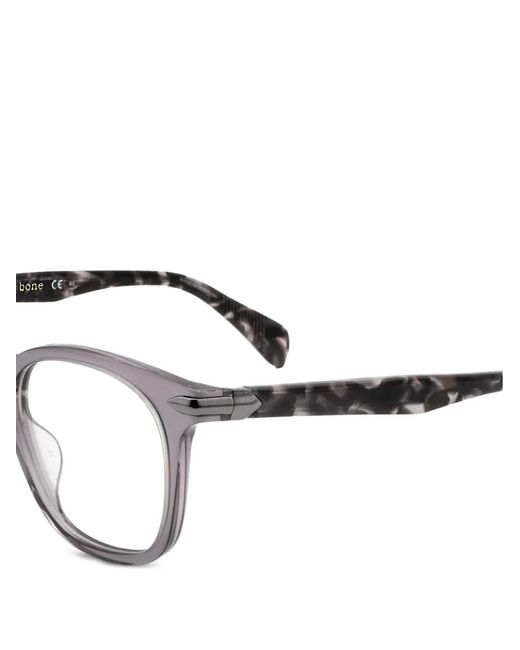 Rag & Bone White Tortoiseshell-Effect Square-Frame Glasses