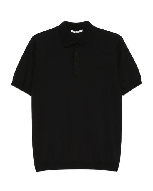 Kangra Fein Gestricktes Poloshirt in Black für Herren