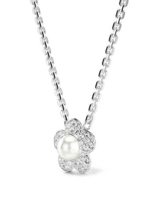 Swarovski White X Ariana Grande Crystal-Embellished Floral Necklace