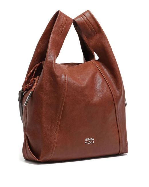 Borsa A Spalla Paper Media di Bimba Y Lola in Brown