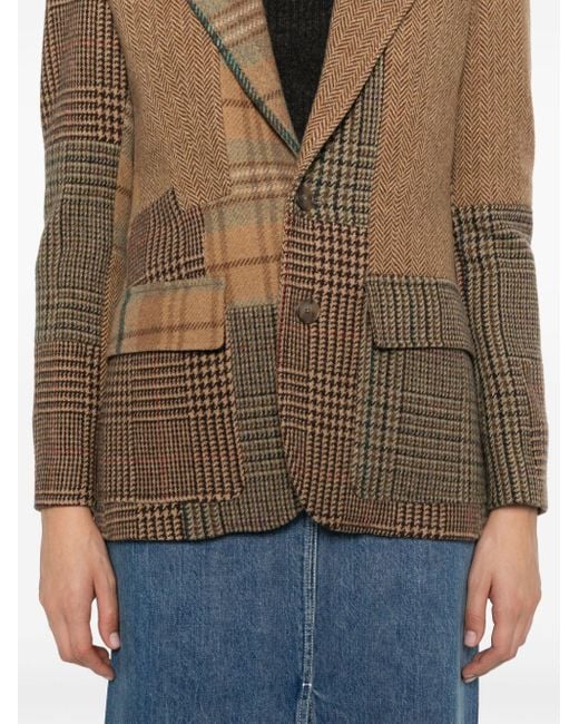 ralph lauren patchwork blazer