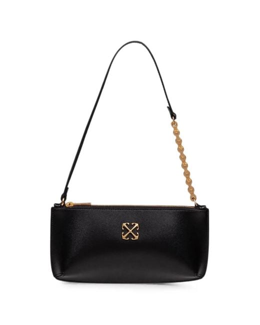Off-White c/o Virgil Abloh Black Jitney Leather Clutch Bag