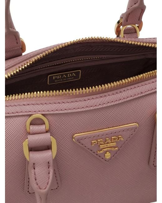 Prada Pink Leather Tote Bag