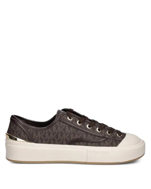 MICHAEL Michael Kors Brown Monogram-Pattern Sneakers