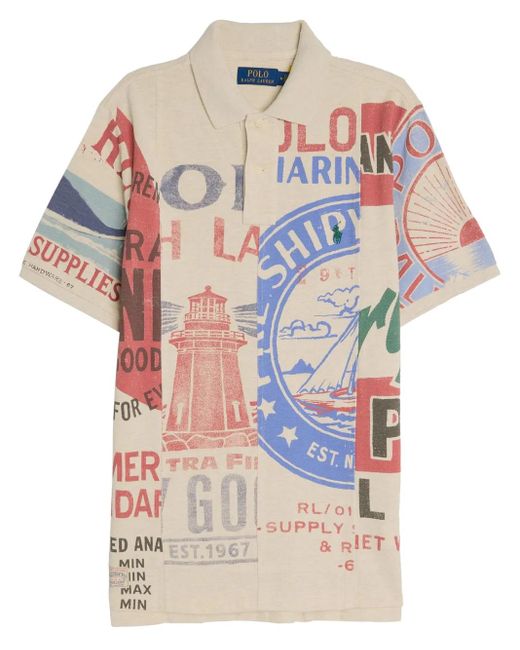 Polo Ralph Lauren Artisan Mesh Polo Shirt in White for Men | Lyst UK