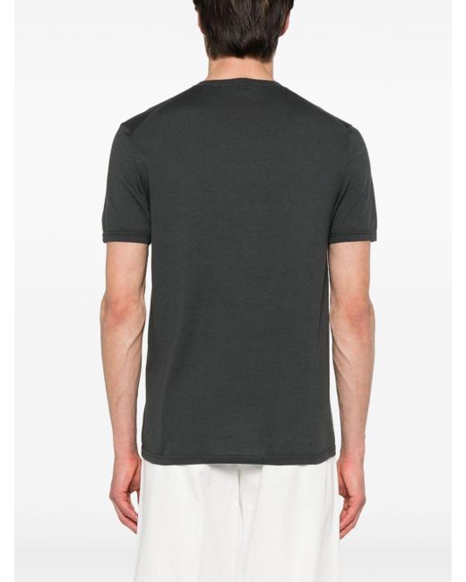 Tom Ford Black Fine-knit Cotton T-shirt for men