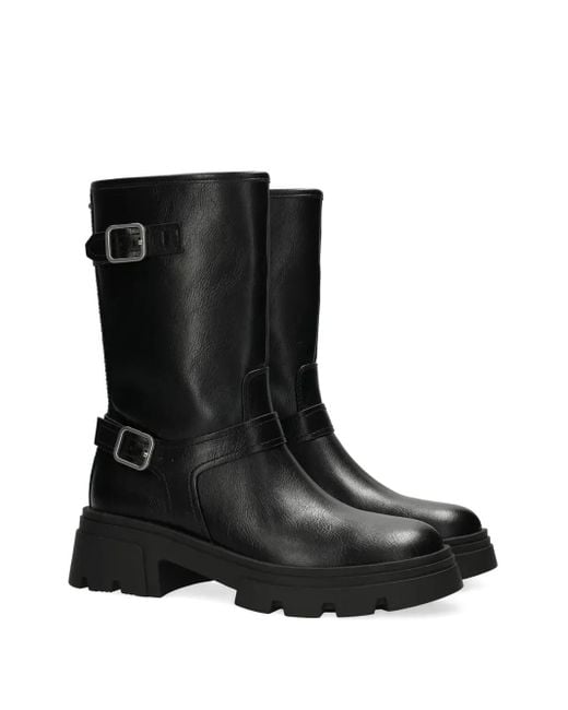 Mexx Black Sumatra River Buckle Platform Boots