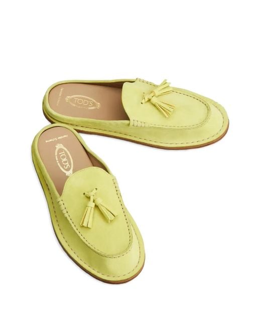 Tod's Green Tassel-Detail Mules for men