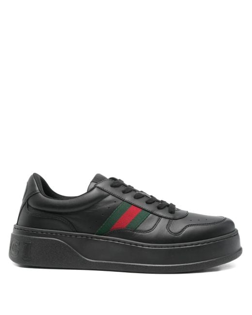 メンズ Gucci ウェブストライプ スニーカー Black