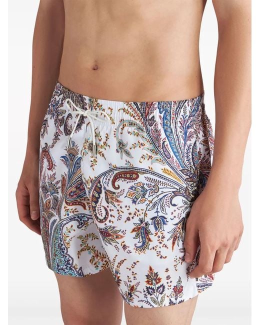 Etro Multicolor Printed Swim Trunks for men