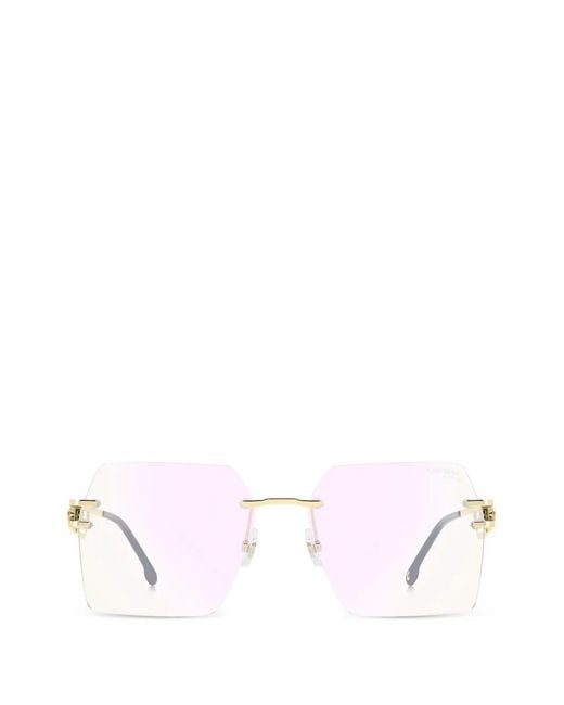 Carrera Pink Geometric-Frame Glasses