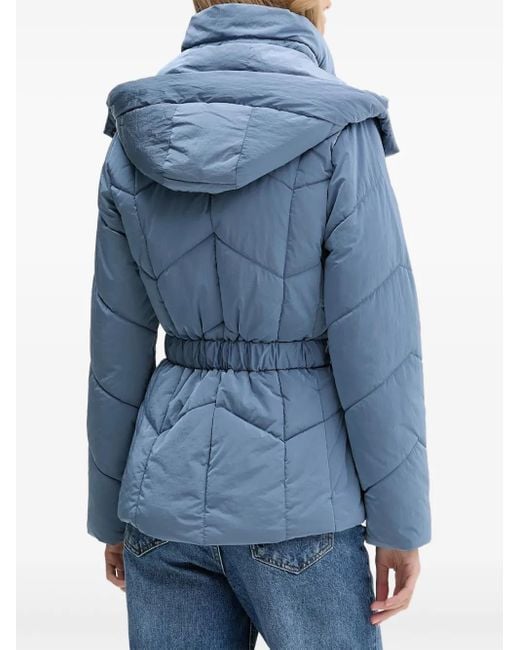Desigual Blue Gefütterte Jacke Mit Logo-Patch