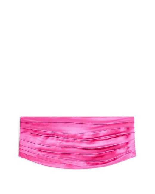 Dries Van Noten Pink Satin Belt for men