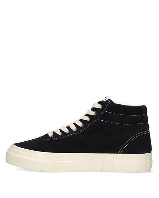 Stepney Workers Club Black High-Top-Sneakers aus Wildleder