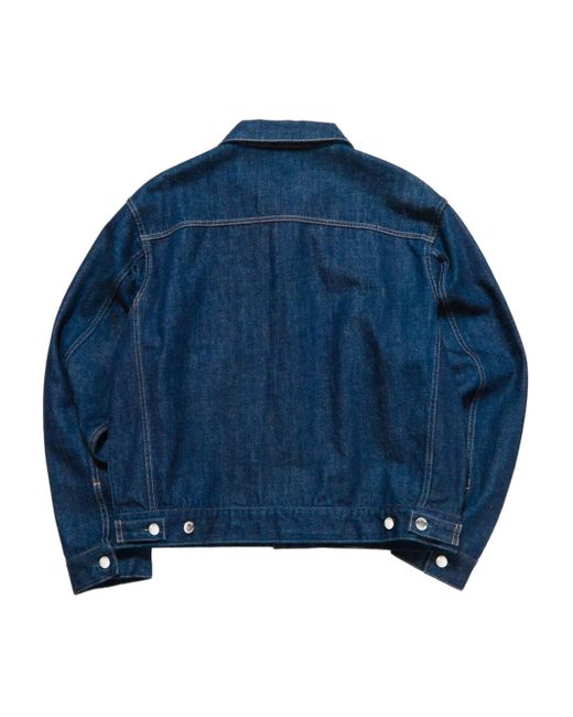 Sophnet Blue Button-Up Denim Jacket for men
