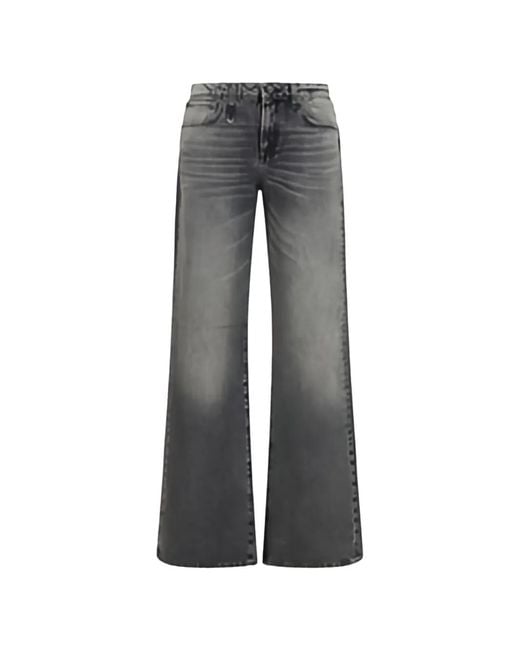 R13 Gray Effie Straight-Leg Jeans