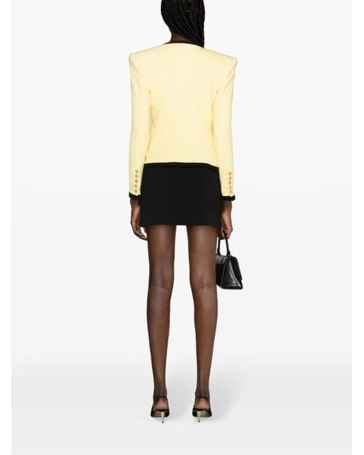 Balmain Black 4 Pkts Collarless Jacket