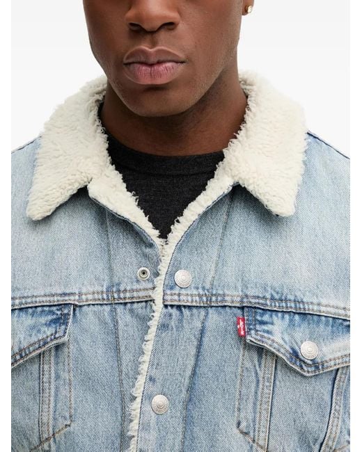 Levi's Type III Sherpa Trucker-Jacke in Blue für Herren