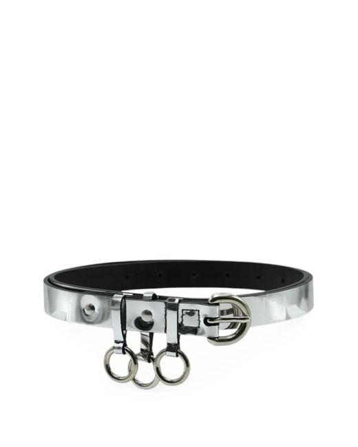Cedric Charlier Black Ring-Detail Belt