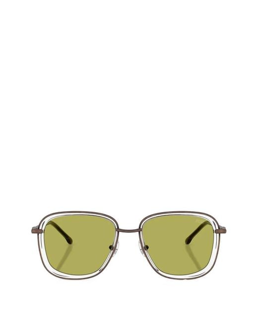 DIESEL Green Square-Frame Sunglasses