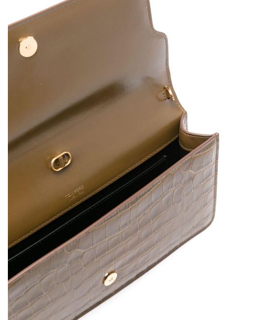 Bolso de mano Whitney con relieve de cocodrilo Tom Ford de color Brown