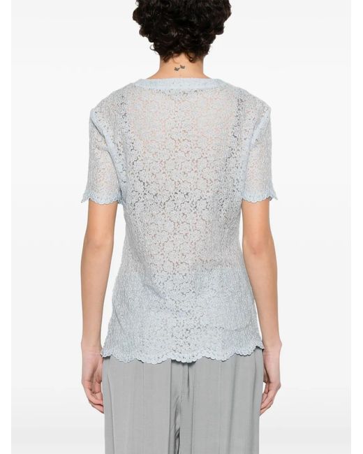 Ermanno Scervino Blue Lace T-Shirt
