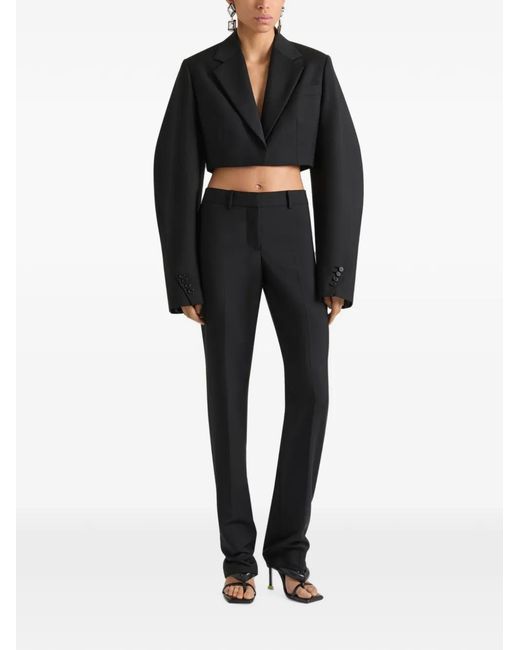 Givenchy Black Cropped Cocoon Jacket