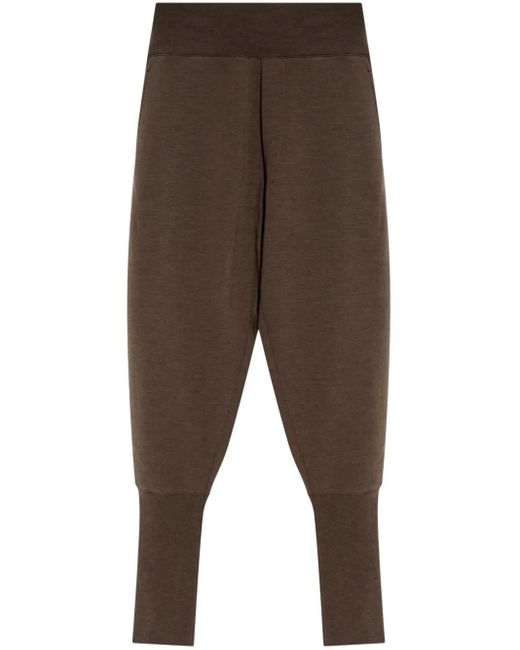 Lemaire Brown Ribbed-Trim Trousers