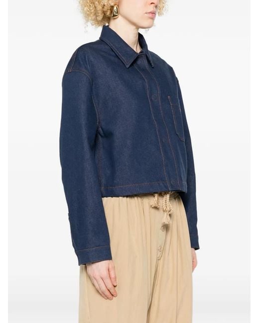 Fendi Blue Ff Reverse Denim Jacket