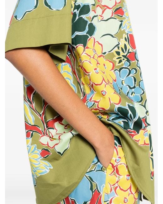 ALÉMAIS Green Solstice Floral-Print Shirt