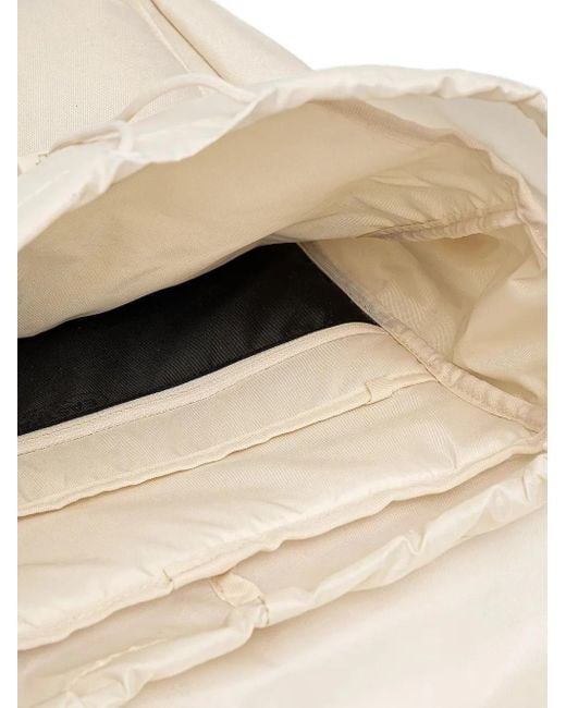 Eastpak White Flap-Pocket Buckle-Detail Backpack