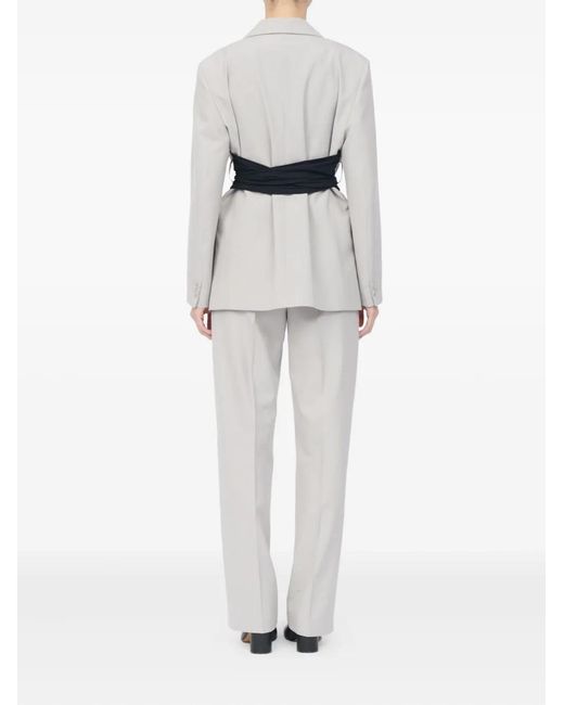 MM6 by Maison Margiela White Long-Sleeve Blazer
