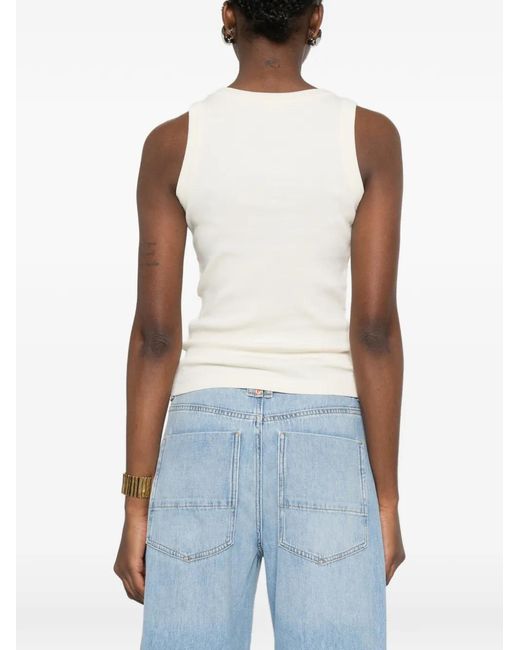 Drykorn White Oiline Tank Top