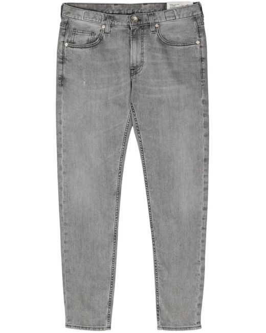 Eleventy Gray Low-rise Skinny Jeans for men