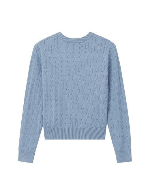 Chocoolate Blue Cable-Knit Sweater