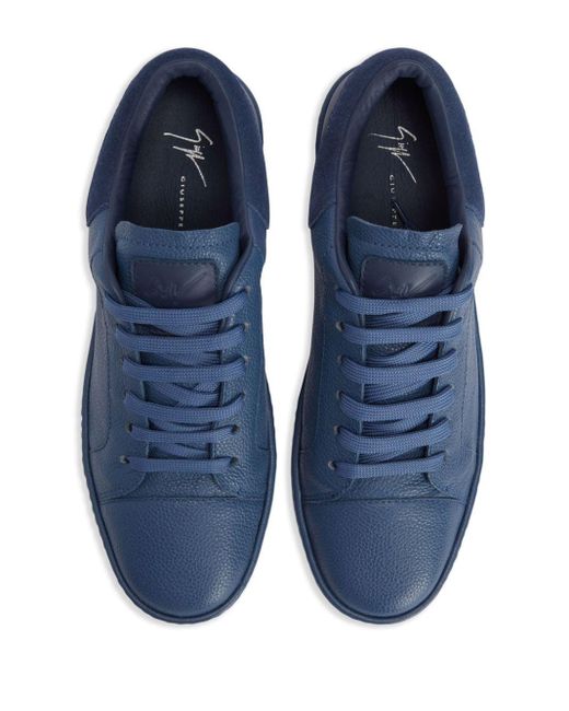 Giuseppe Zanotti Blue Gz-city Leather Sneakers for men