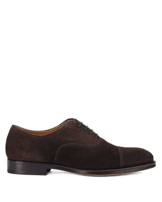 Doucal's Brown Suede Lace-Up Shoes for men