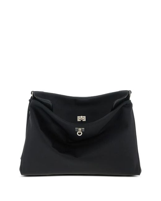 Balenciaga Black Medium Rodeo Ringtag Shoulder Bag for men