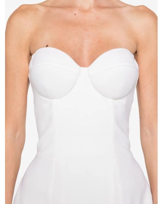 GIUSEPPE DI MORABITO White Strapless Midi Dress