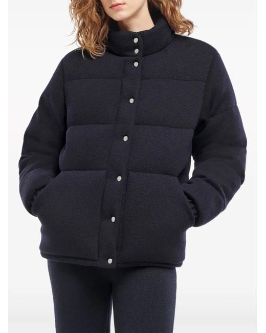 Barrie Blue Cashmere Puffer Jacket