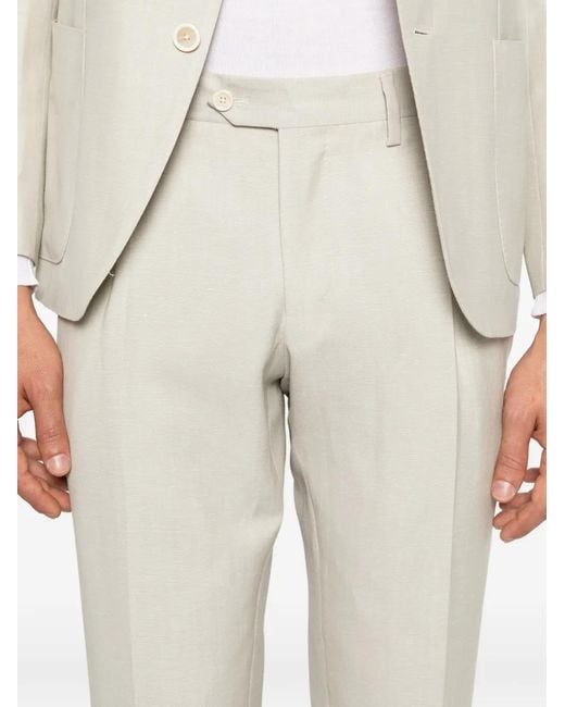 Lardini White Notched-Lapel Single-Breasted Suit for men