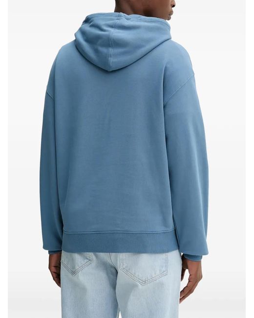 HUGO Blue Logo-detail Hoodie for men