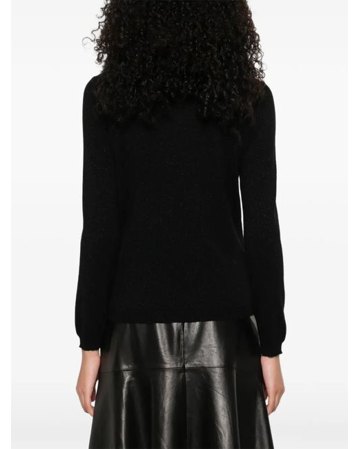 Gran Sasso Black Roll-Neck Sweater
