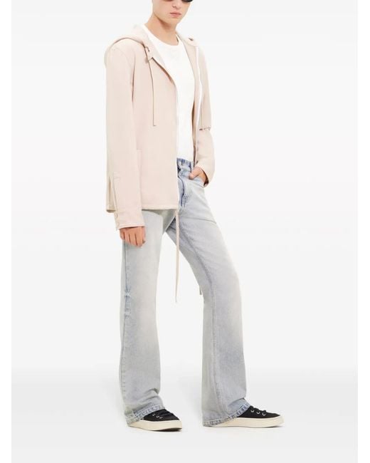 Courreges White Hooded Zip-Up Jacket for men