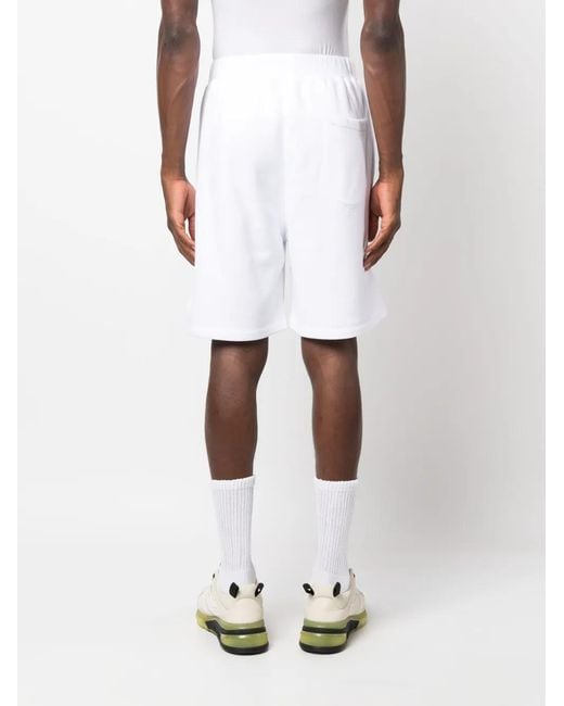 DSquared² White Debossed-Logo Bermuda Shorts for men