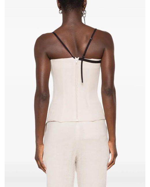 OTTOLINGER Natural Single-Shoulder Panelled Top