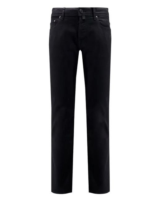 Jacob Cohen Blue Button-Fly Trousers for men