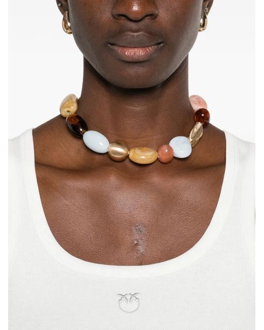 Pinko White Round-Neck Top