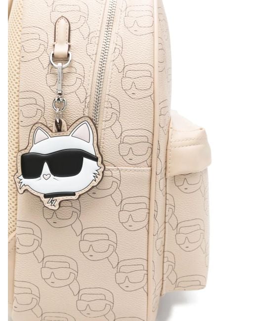 KARL LAGERFELD Ikon Monogram Backpack in Natural | Lyst display picture 1